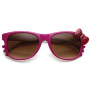 zeroUV Cute Kitty Colorful Polka Dot Bow Sunglasses 8799 Sunglasses White Smoke Pink White Red Bow