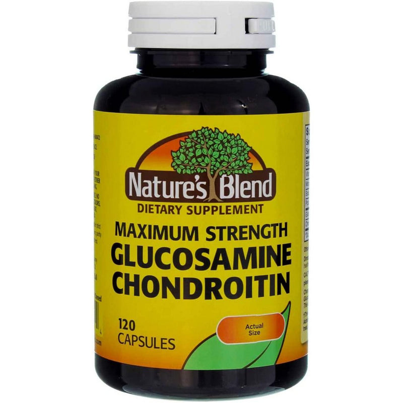 Nature's Blend Nature's Blend Glucosamine Chondroitin Max Strength Gelcaps 120Ct Vitamins & Supplements White Smoke