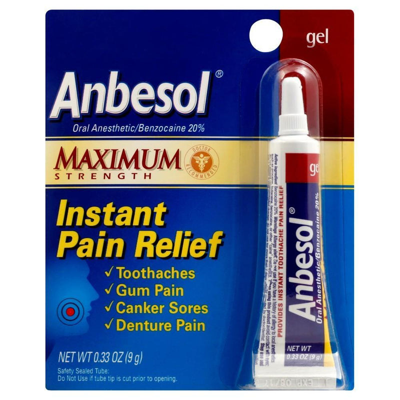 Anbesol Anbesol Oral Anesthetic Maximum Strength Instant Pain Relief Gel Oral Care Midnight Blue