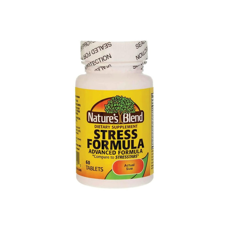 Nature's Blend Nature's Blend® Stress Formula – High Potency B-Complex (60 Tablets) Vitamins & Supplements Light Gray