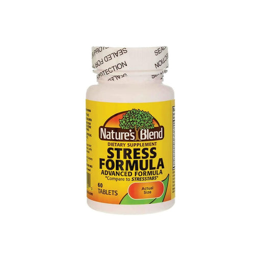 Nature's Blend Nature's Blend® Stress Formula – High Potency B-Complex (60 Tablets) Vitamins & Supplements Light Gray