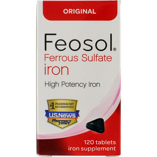 Feosol Feosol Original Ferrous Sulfate Iron Supplement Tablets Vitamins & Supplements Light Gray