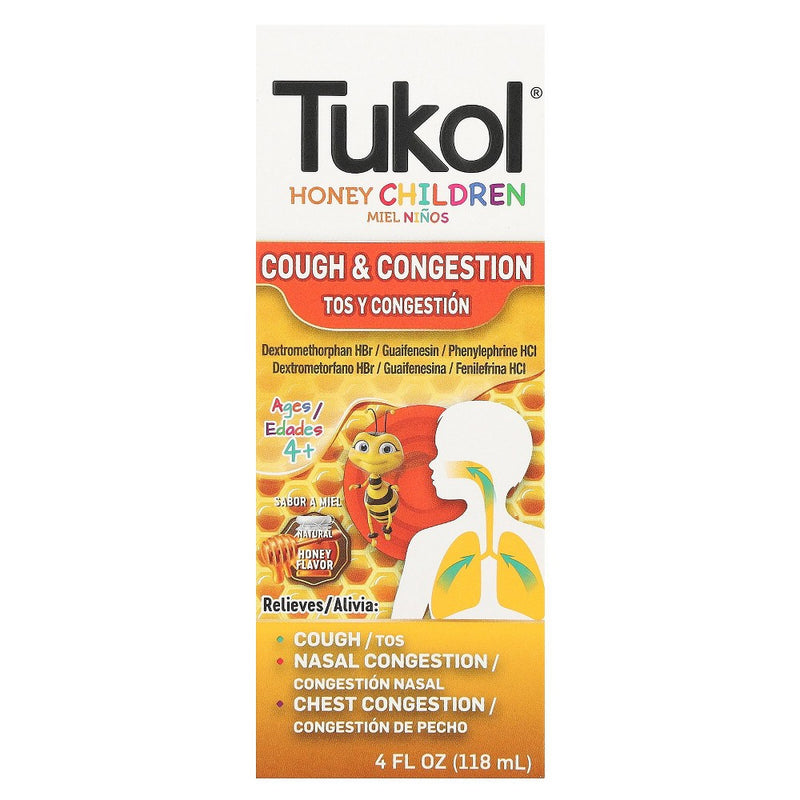 Tukol Tukol Cough & Congestion, Children, Honey 4 Fl Oz Honey White Smoke