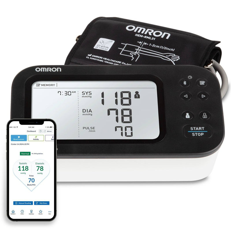 Omron Omron Series 7 Upper Arm Blood Pressure Monitor Blood Pressure Monitors White Smoke