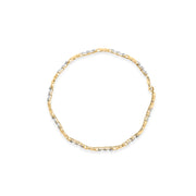 Bids.com 10k Yellow Gold 1/3 Cttw Diamond 3 Stone and X-Link Bracelet (I-J Color, I1-I2 Clarity) - 7.50" Inches Bracelets White Smoke Yellow.Gold / 7.5