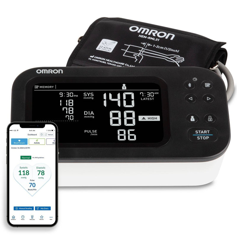 Omron Omron 10 Series Wireless Upper Arm Blood Pressure Monitor, Multi-User – Each Blood Pressure Monitors White Smoke