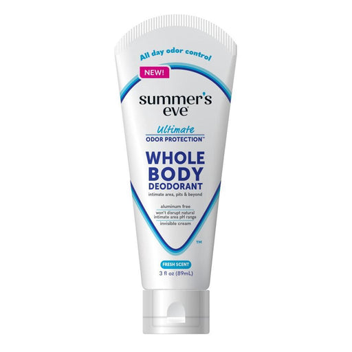 Summer's Eve Summer's Eve Whole Body Deodorant - Aluminum-Free Cream, Fresh Scent, 3 oz (Non-Aerosol) Personal Care White Smoke
