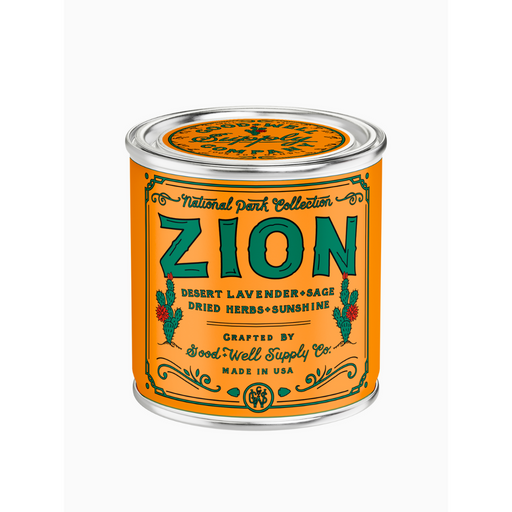 Good & Well Supply Co Zion National Park Candle Candles Sandy Brown Half Pint / 8oz / Cotton Wick,Pint / 14oz / Cotton Wick
