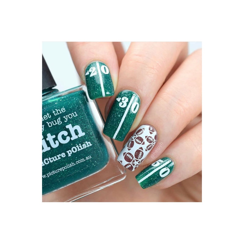 UberChic Beauty Football is Life Stamping Plate Gray