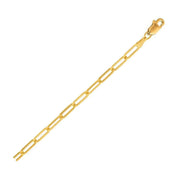 Bids.com 14K Yellow Gold Lite Paperclip Anklet (3.2mm) Accessories White Smoke 10 / Yellow Gold