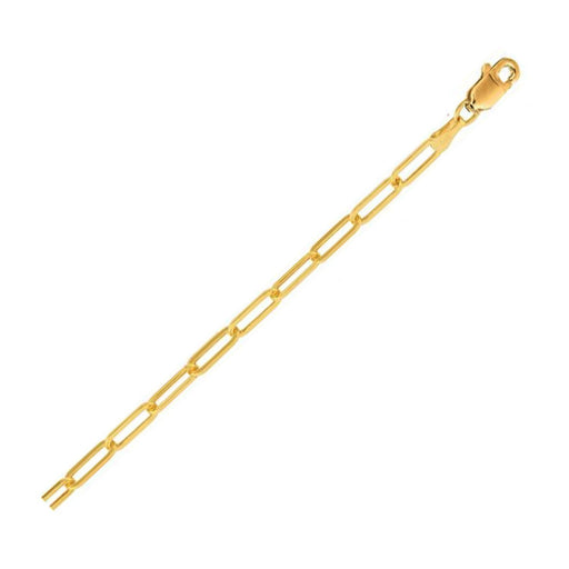 Bids.com 14K Yellow Gold Lite Paperclip Anklet (3.2mm) Accessories White Smoke 10 / Yellow Gold
