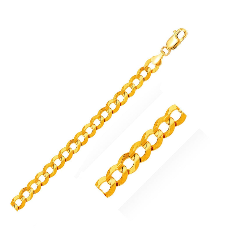 Bids.com 8.2mm 10k Yellow Gold Curb Chain Necklaces White Smoke 22 / Yellow Gold,24 / Yellow Gold,30 / Yellow Gold,One / Yellow Gold