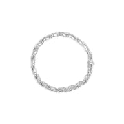 Bids.com 14K White Gold 2.00 Cttw Diamond Cluster and Spiral Link Bracelet (I-J Color, I1-I2 Clarity) - 7" Bracelets White Smoke White.Gold / 7