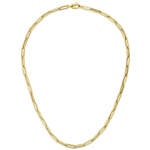 Bids.com 14K Yellow Gold Bold Paperclip Chain (4.2 mm) Necklaces White Smoke 18 / Yellow Gold,24 / Yellow Gold,38 / Yellow Gold