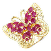 Bids.com 3.08 Carat Genuine Ruby .925 Sterling Silver Ring Rings White Smoke size 6.00,size 7.00,size 8.00,size 9.00