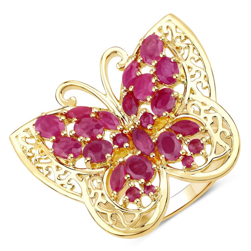 Bids.com 3.08 Carat Genuine Ruby .925 Sterling Silver Ring Rings White Smoke size 6.00,size 7.00,size 8.00,size 9.00