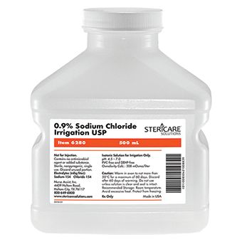 Stericare Solutions Stericare Solutions 0.9% Sodium Chloride Irrigation Usp 500 Ml 1/pkg Watering & Irrigation Light Gray