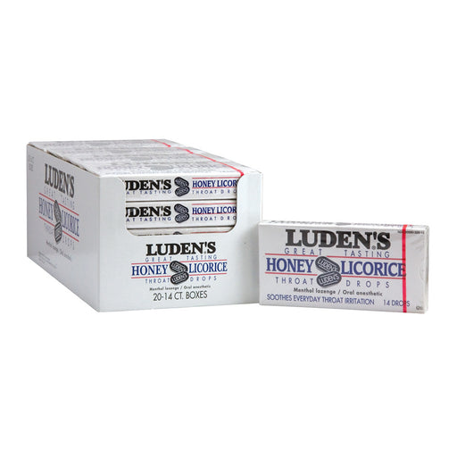 Ludens Ludens Honey Licorice Cough Drops 20ct Box Honey White Smoke
