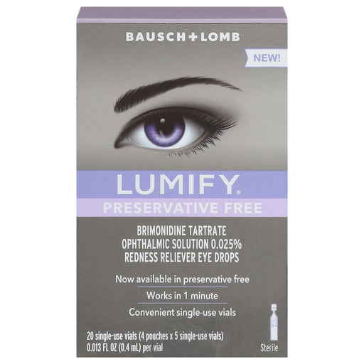 Bausch + Lomb Bausch + Lomb Lumify Preservative Free Redness Reliever Eye Drops Eye Drops & Lubricants Dim Gray