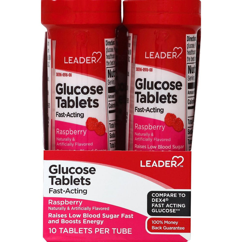 The Leader The Leader Glucose Tabs Rasp Health & Beauty Dark Red