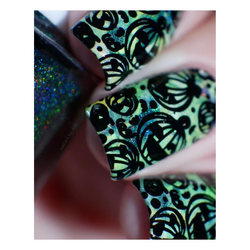 UberChic Beauty Halloween-03 Stamping Plate Black