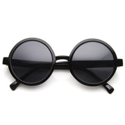 zeroUV 1980's Retro Round Sunglasses Fashion Sunglasses 8754 Sunglasses White Smoke Black Smoke
