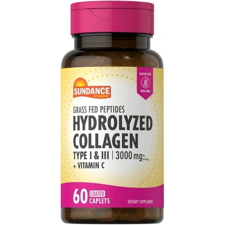 Sundance Sundance, Vitamins Hydrolyzed Collagen Coated Caplets, 1000 Mg, 60 Caplets Vitamins & Supplements White Smoke
