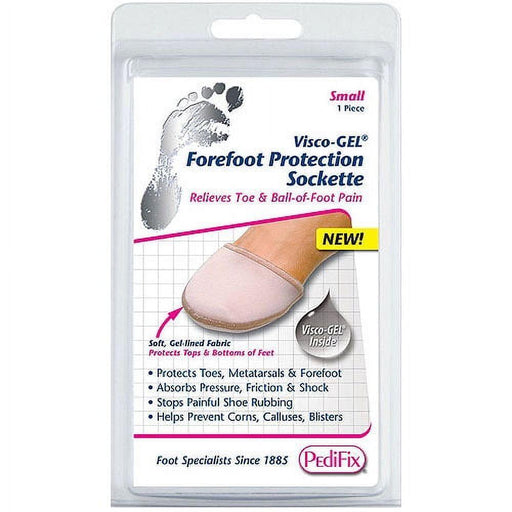 PediFix PediFix Visco-GEL Forefoot Protection Sockette Small Foot Care White Smoke