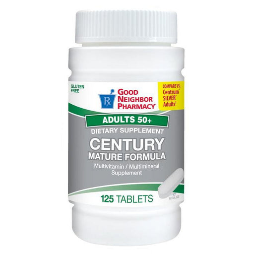 Silver Rod Pharmacy Silver Rod Pharmacy GNP Century Adult 50+ Mature Formula Multivitamin 125 Tablets Vitamins & Supplements White Smoke