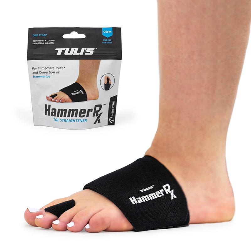 Tuli's Tuli's HammerRx Adjustable Hammer Toe Straightener And Corrector One Size Fits All Foot Care White Smoke