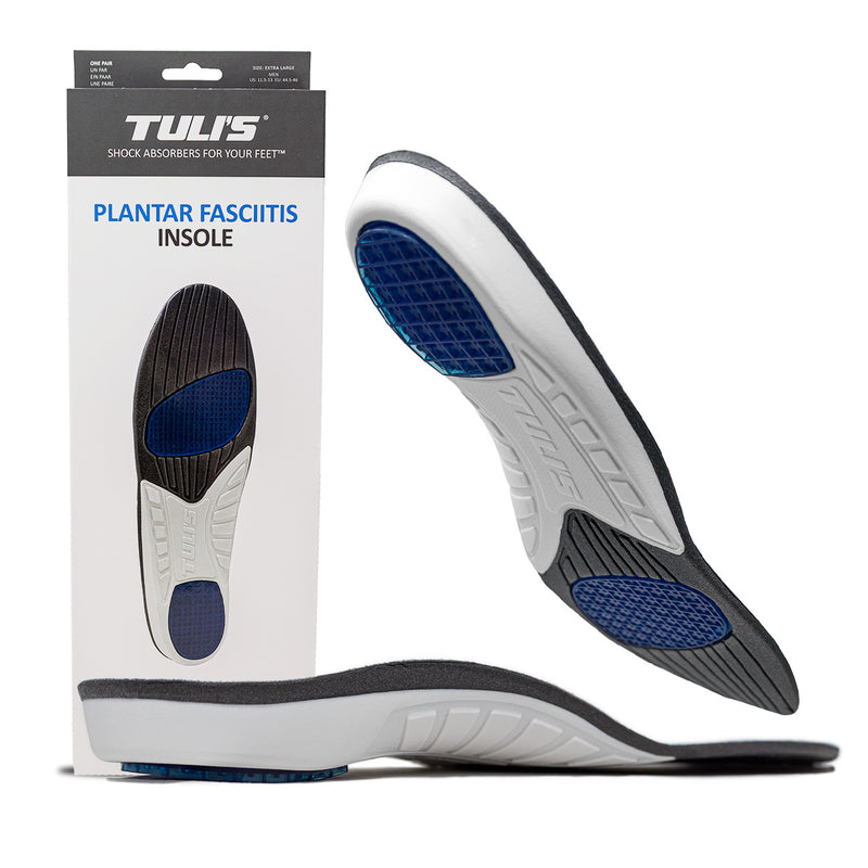 Tuli s Tuli’s® Plantar Fasciitis Orthotic Insoles – Arch Support (Large) Foot Care White Smoke
