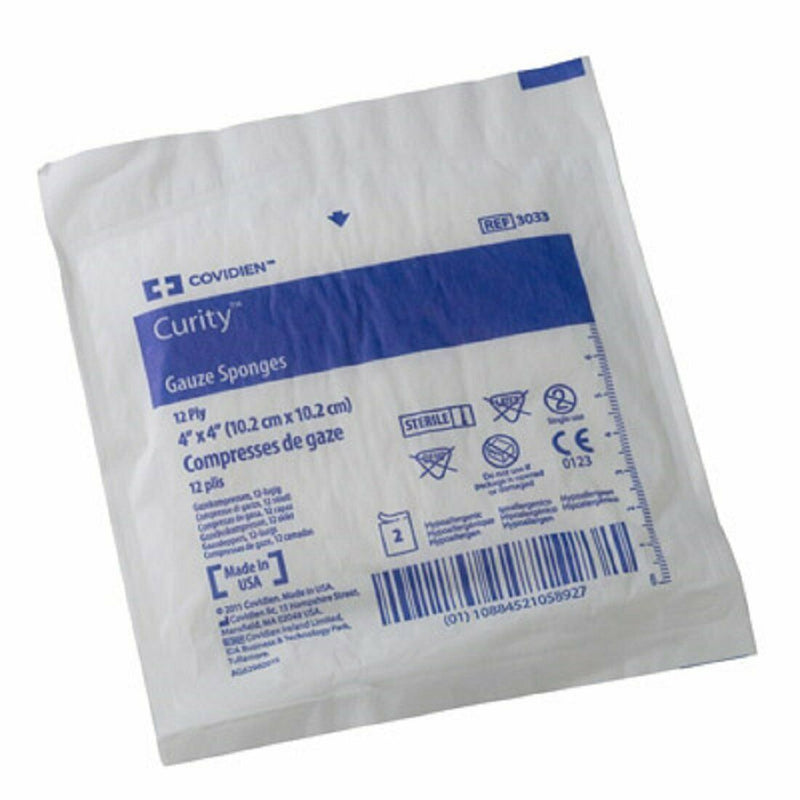 Curity Curity Covvidien Gauze Sponge 4 X 4 In First Aid White Smoke