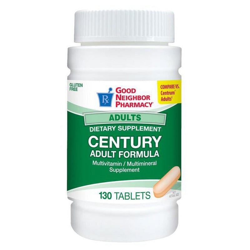 Good Neighbor Pharmacy Good Neighbor Pharmacy Century Adult Multivitamin 130 Tablets GNP Vitamins & Supplements White Smoke