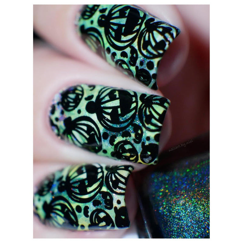 UberChic Beauty Halloween-03 Stamping Plate Gray