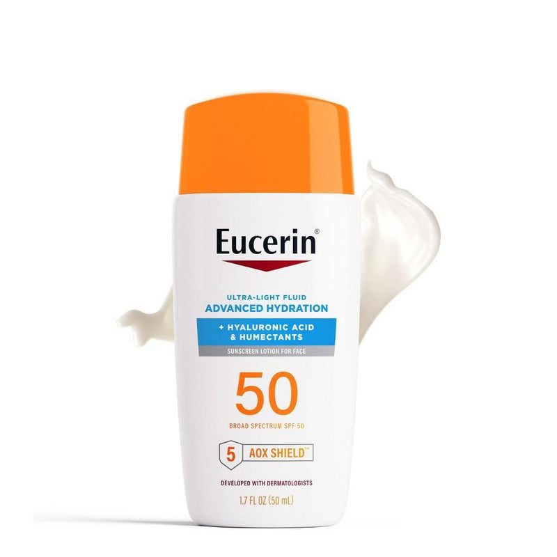 Eucerin Eucerin Sun Advanced Hydration Face Lotion - SPF 50 - 1.7 Fl Oz Sunscreen White Smoke