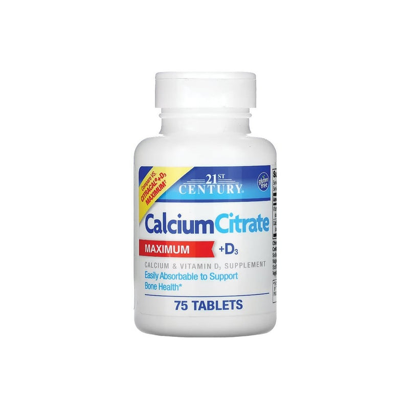 21st Century 21st Century Calcium Citrate/Vitamin D3  315Mg-250U 75Ct Vitamins & Supplements White Smoke