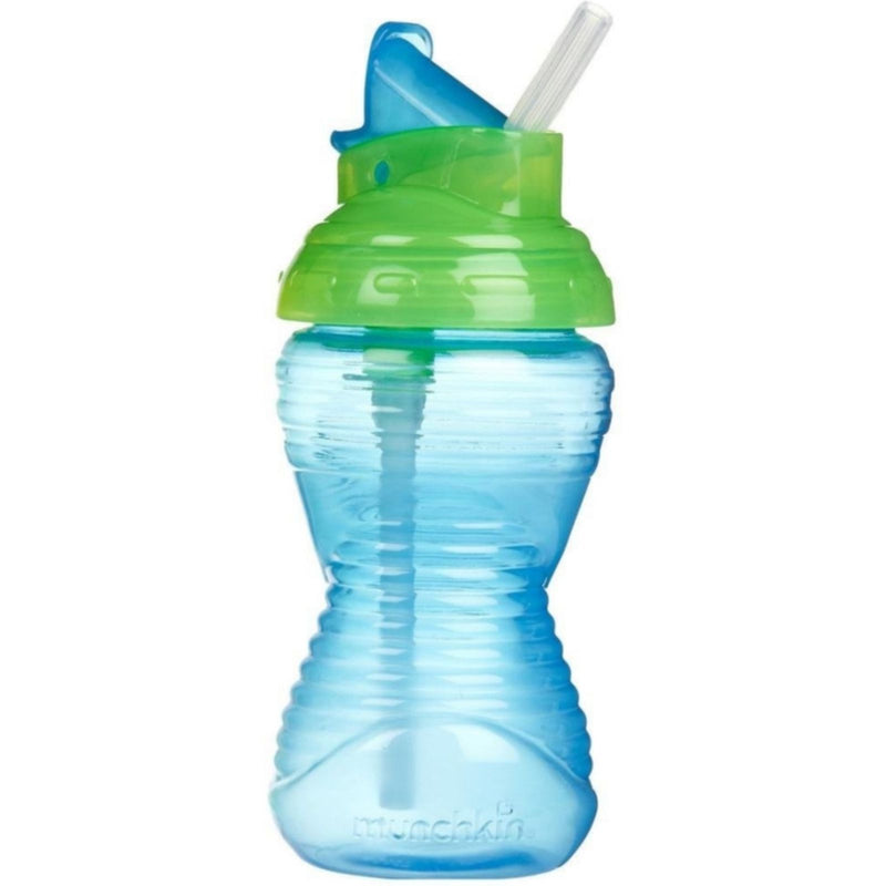 Munchkin Mighty Grip Flip Straw Cup  10 Oz Nursing & Feeding White Smoke