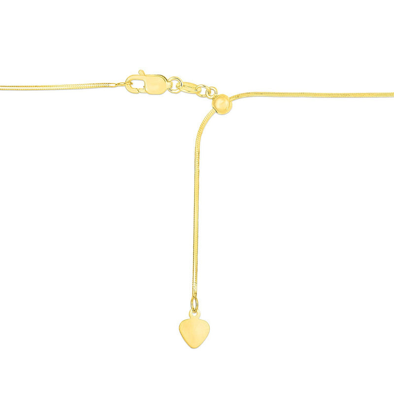 Bids.com 14k Yellow Gold Adjustable Snake Chain 0.85mm Necklaces White Smoke 22 / Yellow Gold,One / Yellow Gold