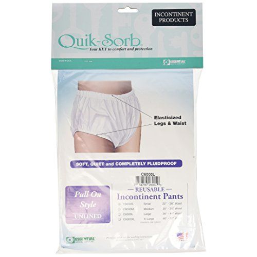 Essential Medical Supply Quik-Sorb Reusable Pull-On Incontinence Pants (Large) Incontinence Aids Lavender