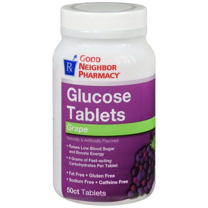 Trividia Health Trividia Health Good Neighbor Pharmacy Glucose Grape Tablets 50ct Medicine Cabinets Lavender