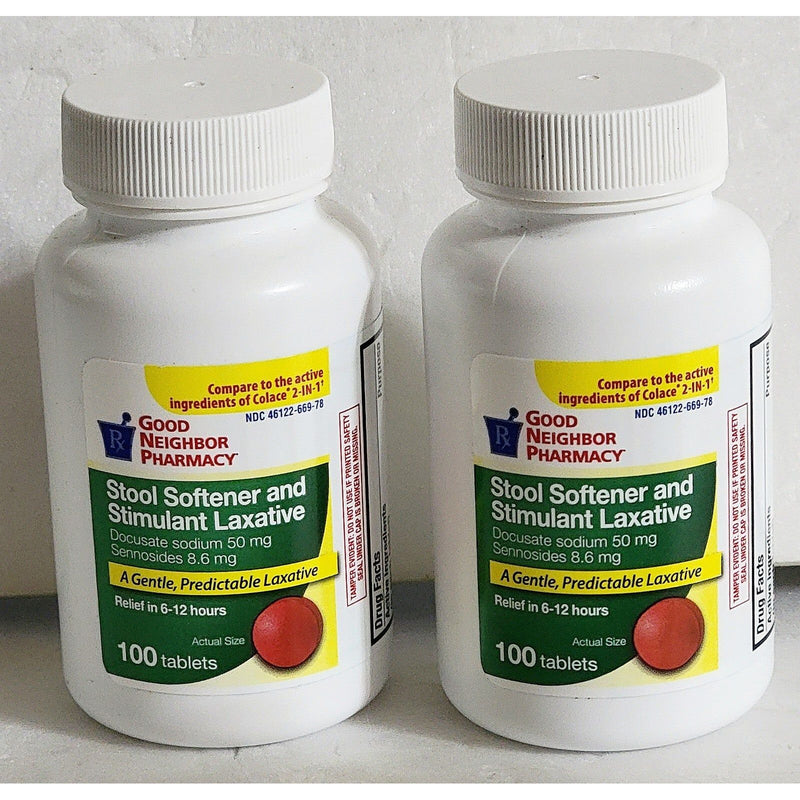 GNP GNP Good Neighbor Pharmacy Stool Softener And Stimulant Laxative Tablets 100ct Health Care Gray