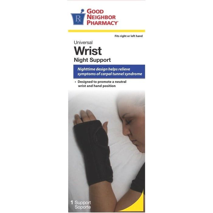 GNP GNP Good Neighbor Pharmacy Wrist Night Support Universal 1ct Supports & Braces White Smoke