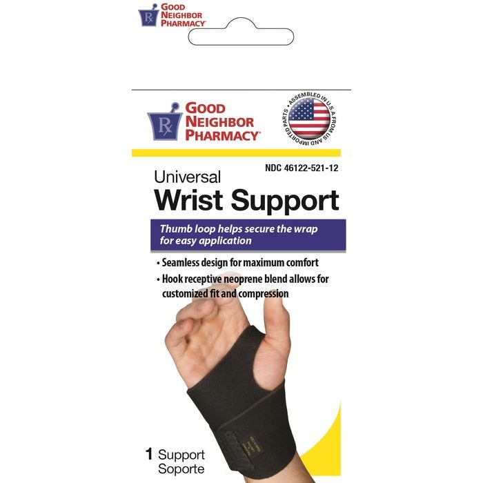 Good Neighbor Pharmacy Good Neighbor Pharmacy Universal Wrist Support Black 1ct Supports & Braces White Smoke