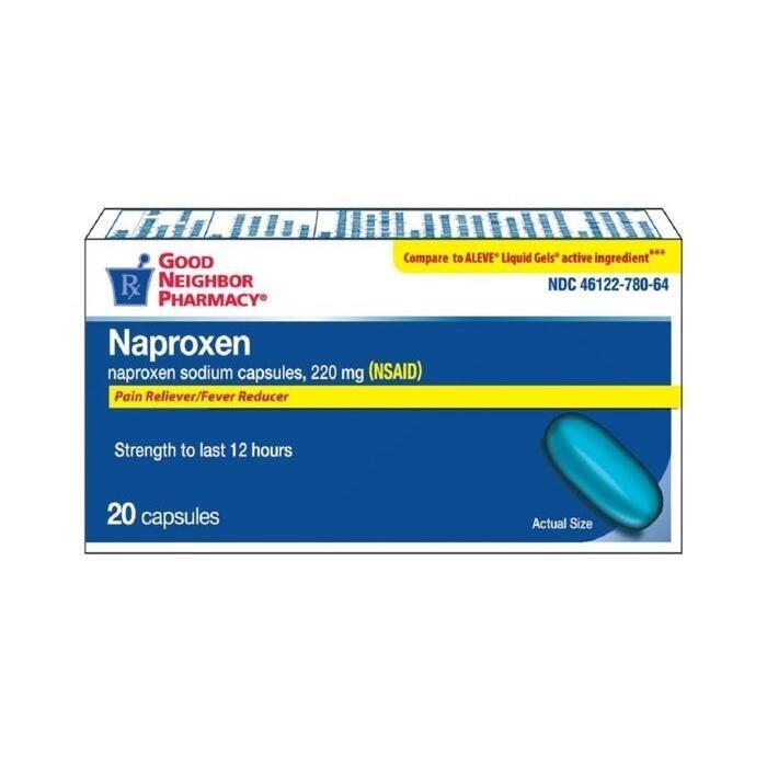 GNP GNP Good Neighbor Pharmacy Naproxen Sodium 220mg Softgels 20ct Health Care Midnight Blue