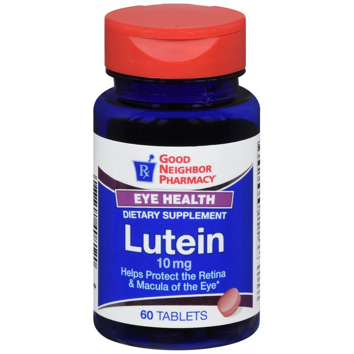0 Good Neighbor Pharmacy Lutein 10mg Tablets 60ct Folder Tabs White Smoke