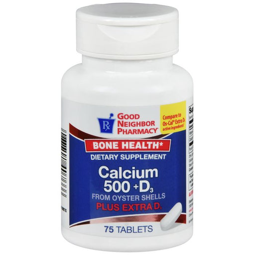 Good Neighbor Pharmacy Good Neighbor Pharmacy GNP Calcium +D 500 Mg 75 Tabs Fitness & Nutrition Lavender