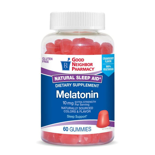 0 Good Neighbor Pharmacy Melatonin 10mg Strawberry Gummies 60ct White Smoke