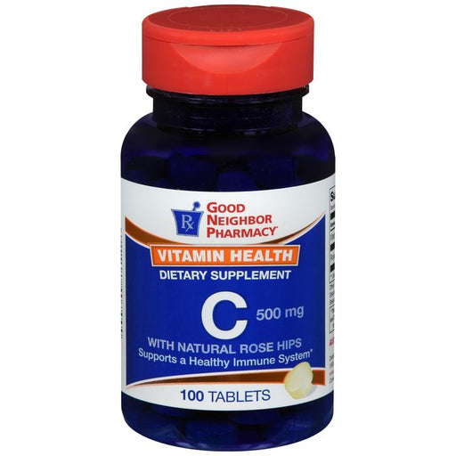 Silver Rod Pharmacy Silver Rod Pharmacy GNP Vitamin C 500 Mg Rose Hips 100 Tabs Vitamins & Supplements Black