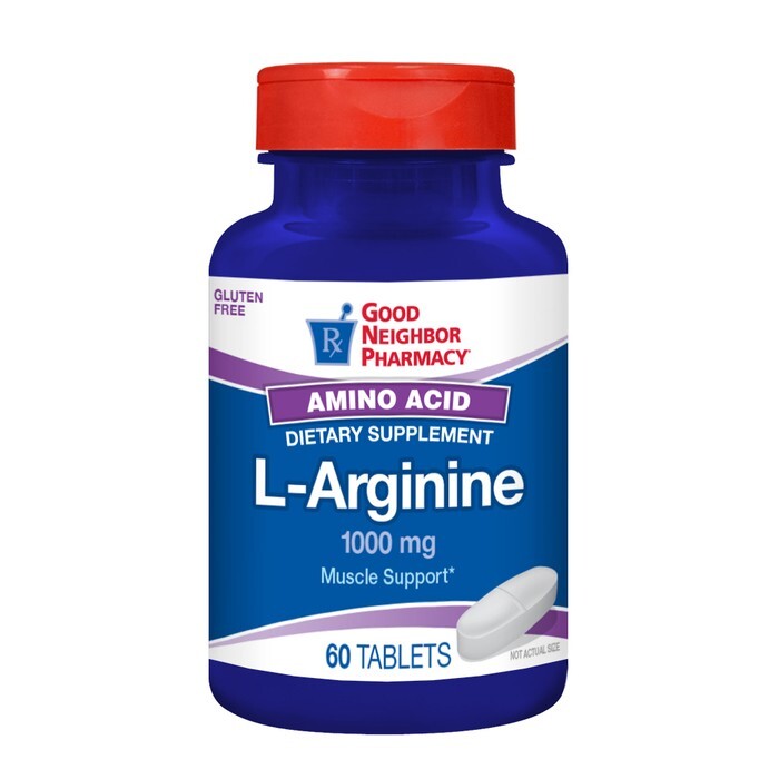 0 Good Neighbor Pharmacy L-Arginine Amino Acid 1000mg Tablets 60ct Acid Neutralizers White Smoke