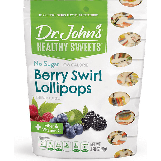 Dr. John's Dr. John's Berry Swirl Sugar Free Lollipop Candy & Chocolate Lavender